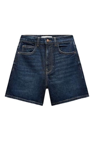 Spijkershort mom fit - Blauw