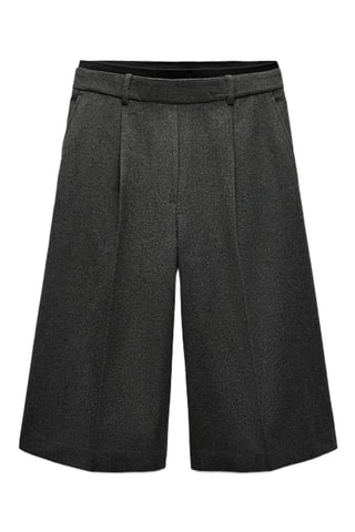 Wollen Bermuda - Antraciet