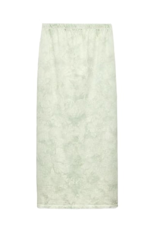 Rechte Rok Tie and Dye - Zeegroen