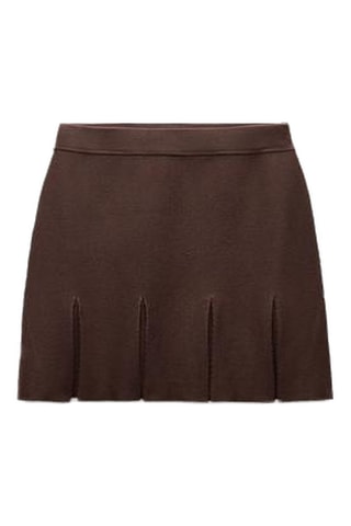 Geplooide Minirok- Bruin