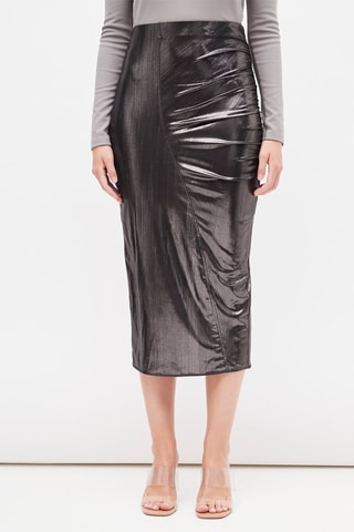 Kokerrok Hoge Taille Antraciet