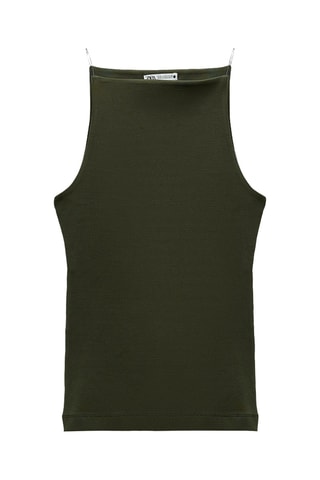 Mouwloze top - Donkergroen