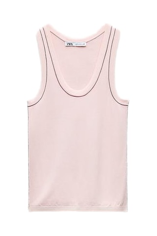 Mouwloze top - Zachtroze