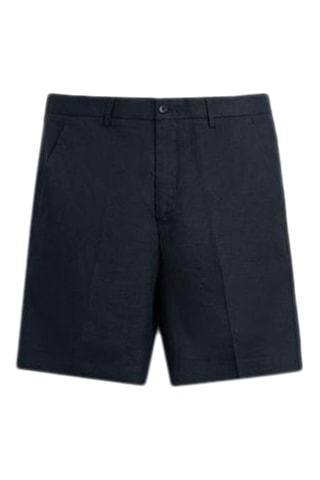 Linnen Bermuda - Marineblauw