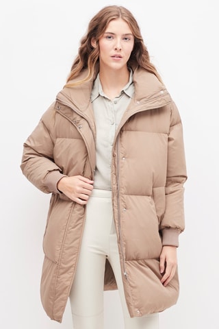 Gewatteerde Jas Beige