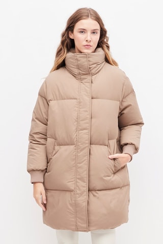 Gewatteerde Jas Beige