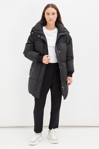 Gewatteerde Jas Zwart