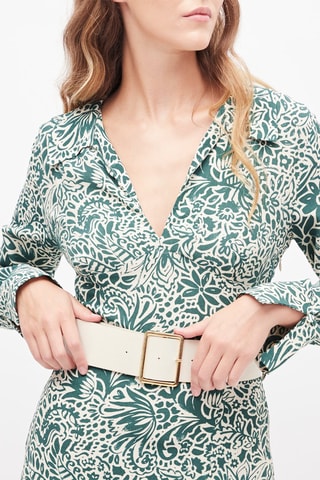 Midi-jurk Groen en Wit