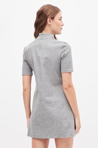 Trapezium Jurk Gemêleerd Lichtgrijs