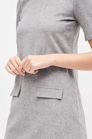 Trapezium Jurk Gemêleerd Lichtgrijs