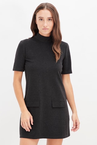 Trapezium Jurk Gemêleerd Antraciet