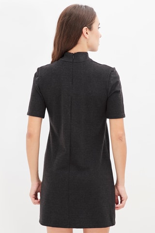 Trapezium Jurk Gemêleerd Antraciet