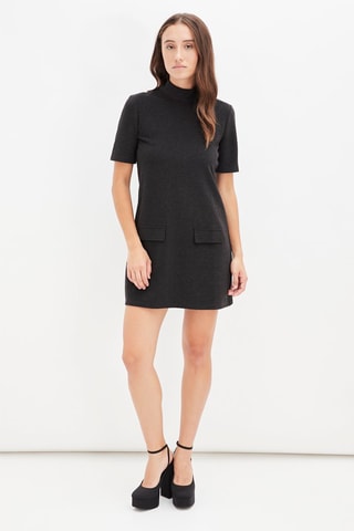 Trapezium Jurk Gemêleerd Antraciet