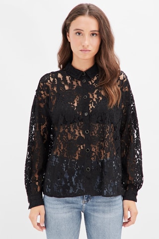 Kanten Blouse Zwart