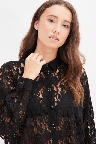 Kanten Blouse Zwart