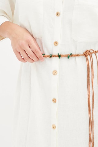 Linnen Blouse-jurk Wit