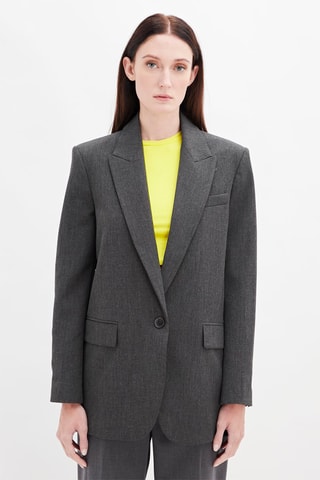 Lang Jasje Gemêleerd Antraciet