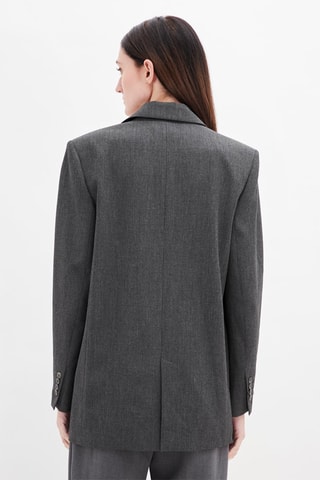 Lang Jasje Gemêleerd Antraciet