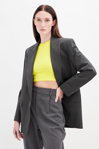 Lang Jasje Gemêleerd Antraciet