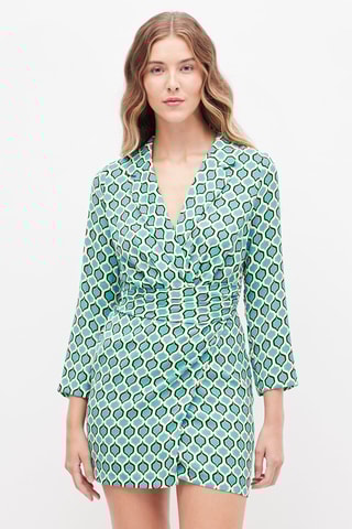 Rechte Jurk Turquoise