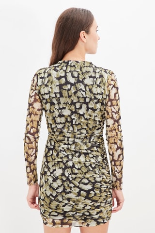 Nauwaansluitende Jurk Zwart en Groen