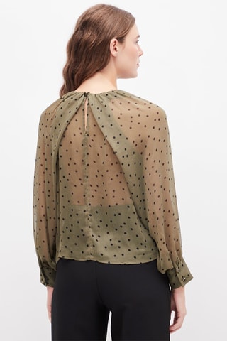 Blouse Trompe-l’œil Groen en Zwart