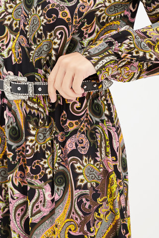 Midi-jurk Zwart en Roze