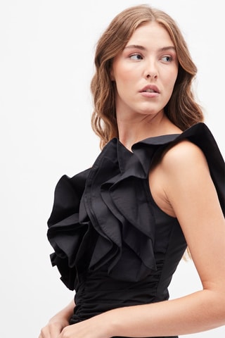 Asymmetrische Jurk Zwart