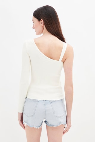 Asymmetrische Top Ecru
