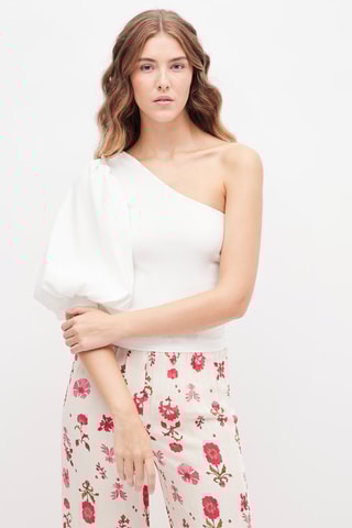 Asymmetrische Top Wit