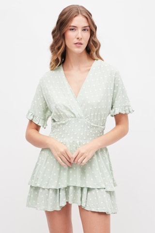 Skaterjurk Zeegroen en Wit