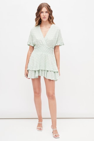 Skaterjurk Zeegroen en Wit