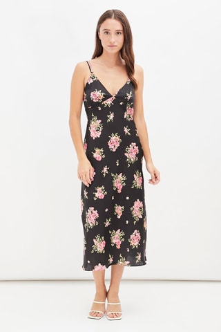 Midi-jurk Zwart en Roze