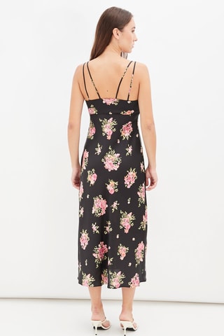 Midi-jurk Zwart en Roze