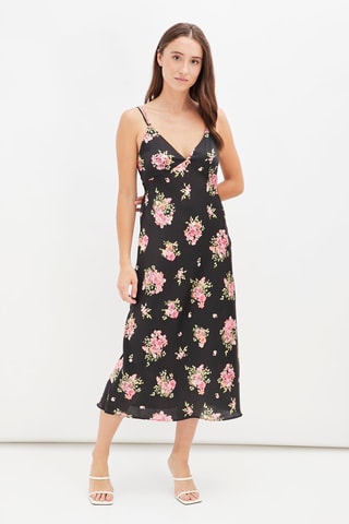 Midi-jurk Zwart en Roze