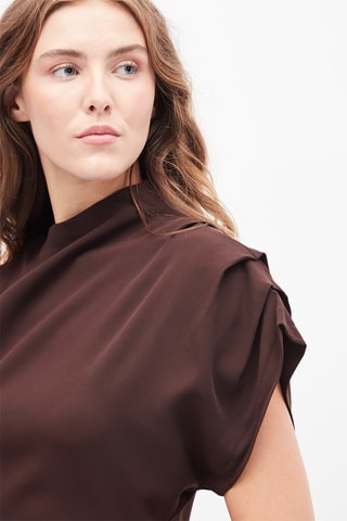 Nauwaansluitende Jurk Donkerbruin