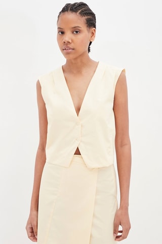 Mouwloos Vest Beige