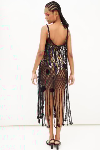 Jurk van Macramé Zwart