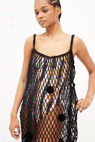 Jurk van Macramé Zwart