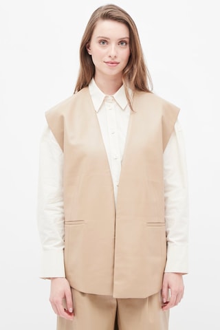 Mouwloos Jasje Beige