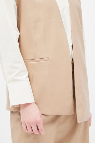 Mouwloos Jasje Beige