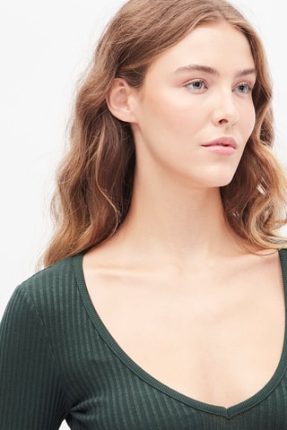 Crop top Donkergroen