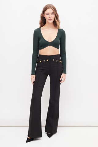 Crop top Donkergroen