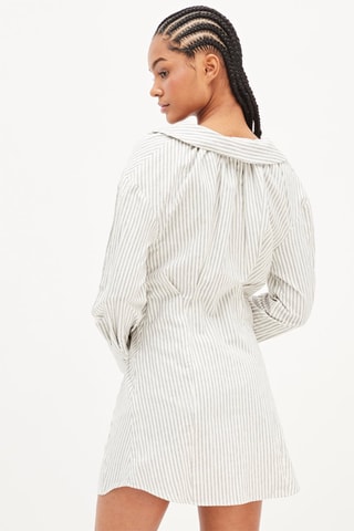 Rechte Jurk Grijs en Wit