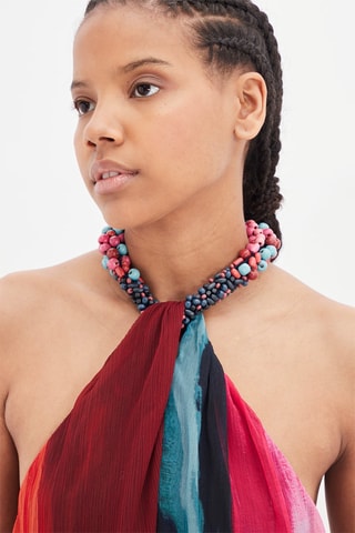 Asymmetrische Jurk Rood en Blauw