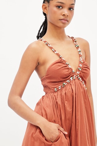 Midi-jurk Terracotta