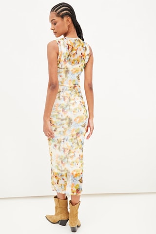 Midi-jurk Geel en Groen
