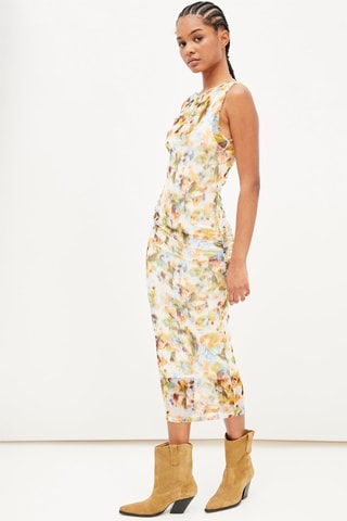 Midi-jurk Geel en Groen