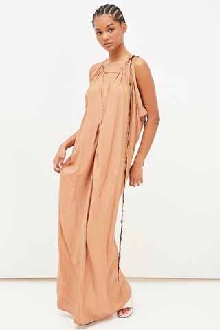 Gedrapeerde Jurk Nude