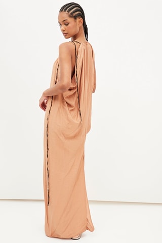 Gedrapeerde Jurk Nude